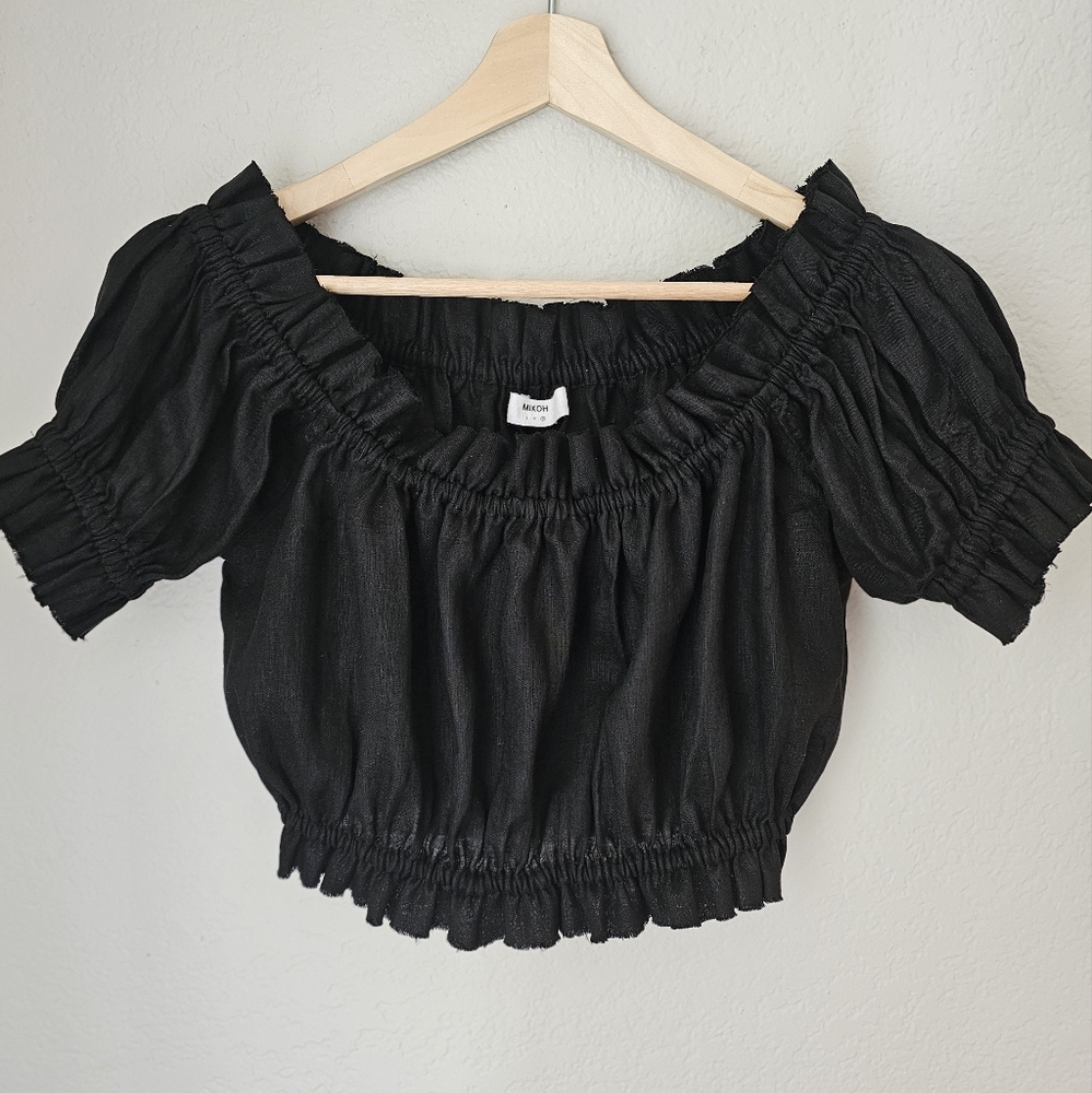 Mikoh Black Off-Shoulder Blouse